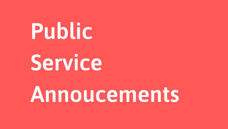 Public Service Annoucements