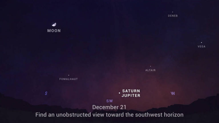 Spotting the Great Conjunction from Sackville