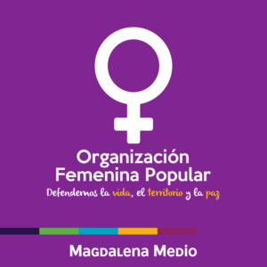 The international symbol for women is on a purple background.