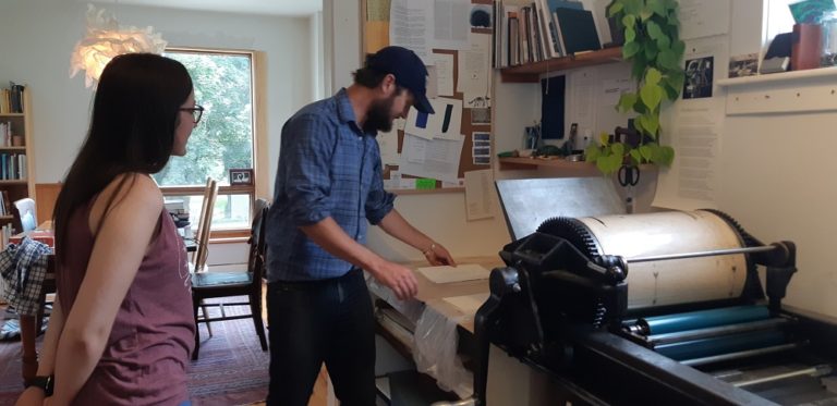 Broadside poems printed with care for the Tantramar Literary Society fundraiser