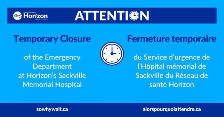 Sackville ER closed again Sunday due to nursing staff shortage