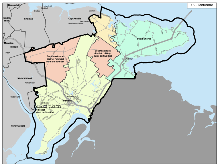 Memramcook-Tantramar riding to split up, parts of Cap-Acadie to join Tantramar and Strait Shores in new provincial riding