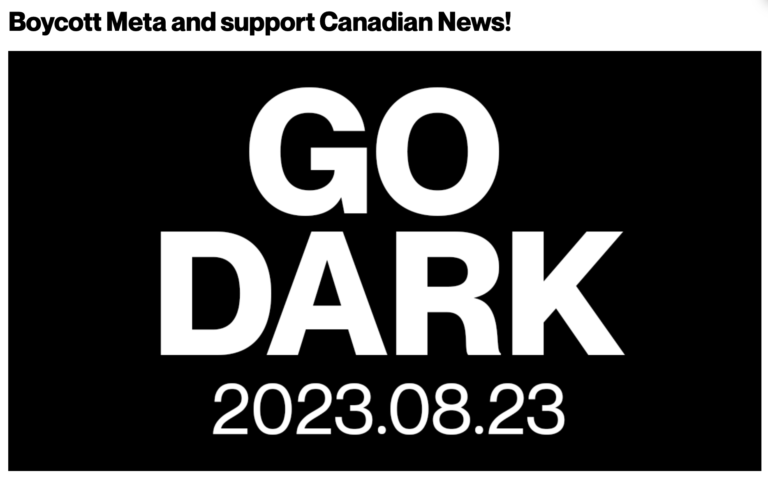 Media advocacy group asks Canadians to go dark on Facebook and Instagram