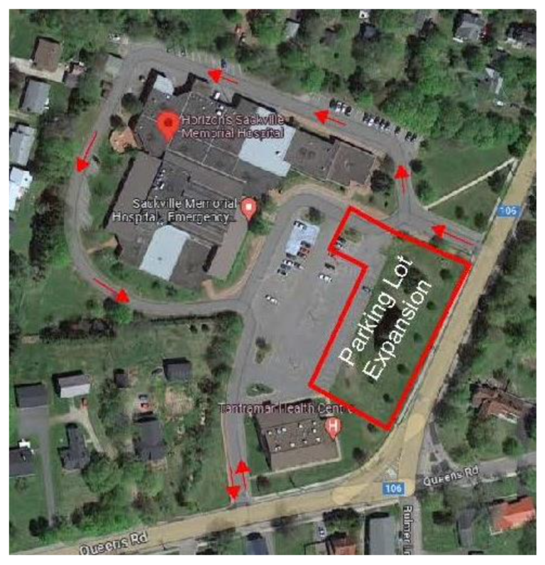 Major expansion underway for parking lot at Sackville Memorial Hospital