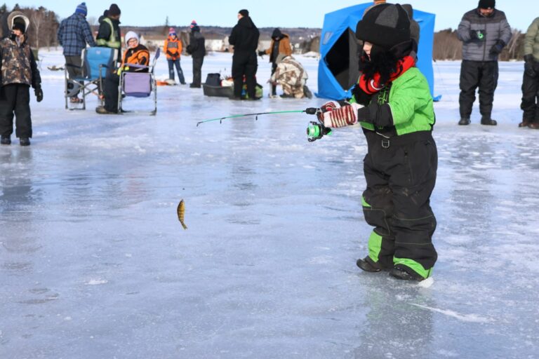 Annual ice fishing derby attracts more than 40 kids