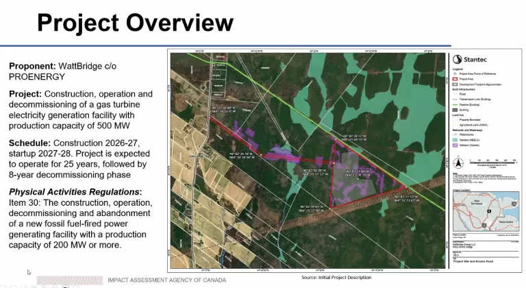 Members of the public question wetland and wildlife impacts during first info session on Centre Village gas plant