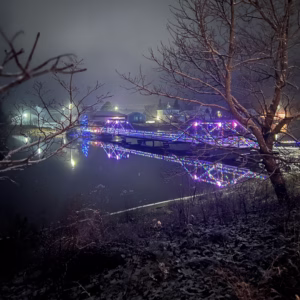 Annual lighting of historic slab bridge brings some added holiday cheer to Port Elgin