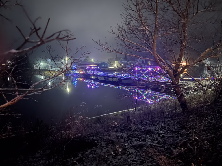Annual lighting of historic slab bridge brings some added holiday cheer to Port Elgin
